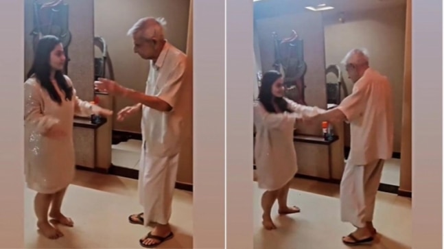 दिल को छू लेने वाले वायरल वीडियो में महिला अपने दादा के साथ इको इको गाने पर डांस कर रही है।  घड़ी