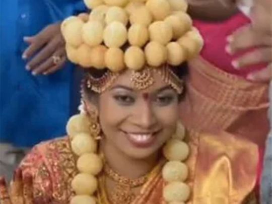 Bride Gets Decked Up In Pani Puri Garland, Crown & Bracelet