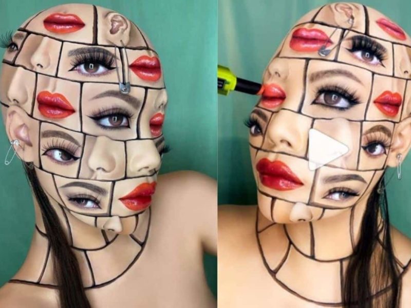 Viral Video: Makeup Artist Creates Mind Boggling Optical Illusion on Face. Netizens Are Shook