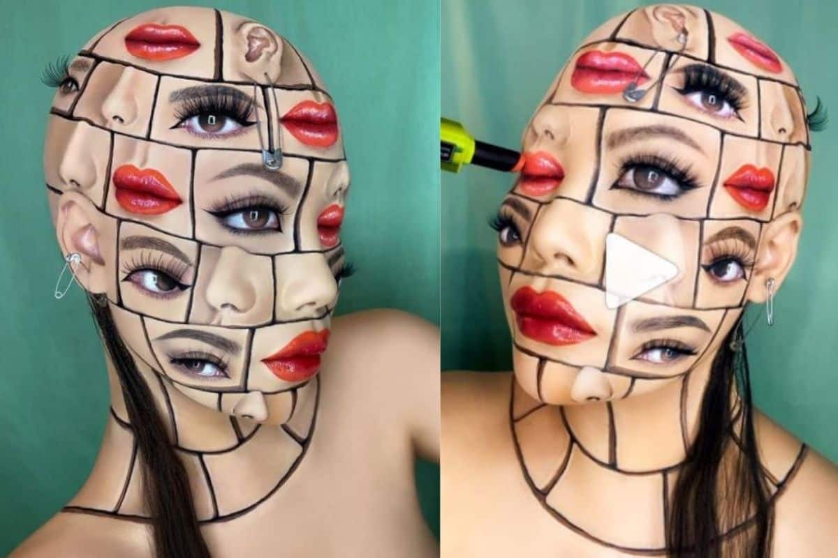 Viral Video: Makeup Artist Creates Mind Boggling Optical Illusion on Face. Netizens Are Shook