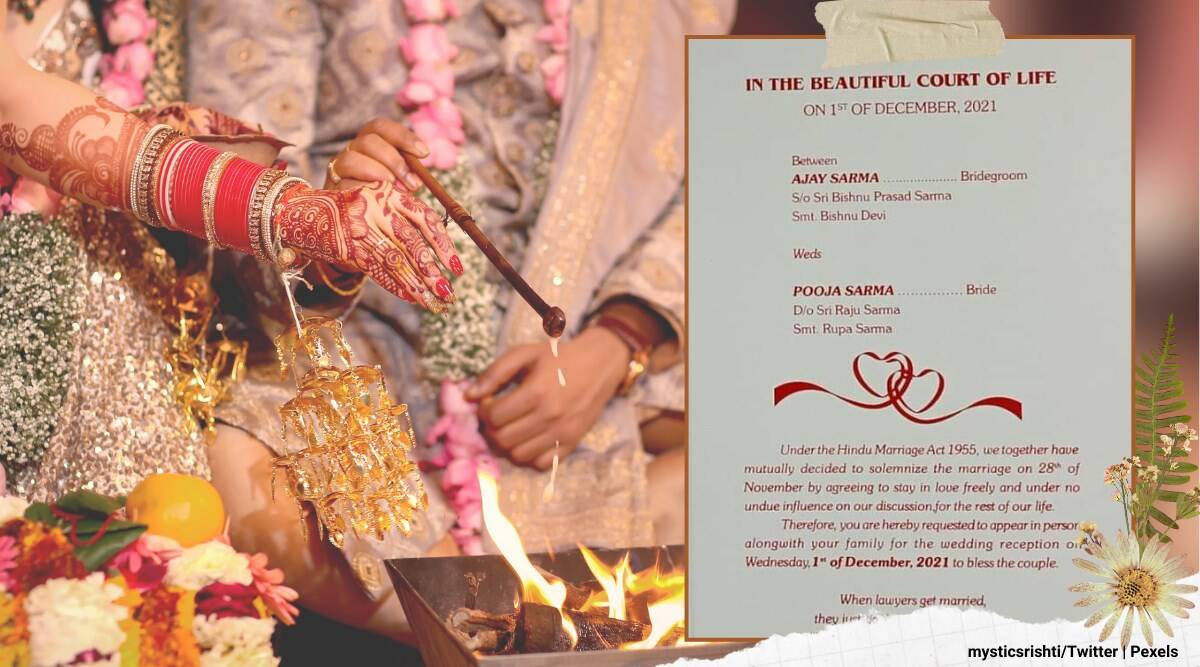 advocate-wedding-invitation.jpg, \\\\\\\'इन द ब्यूटीफुल कोर्ट ऑफ लाइफ\\\\\\\': असम के वकील का अनोखा शादी का कार्ड वायरल